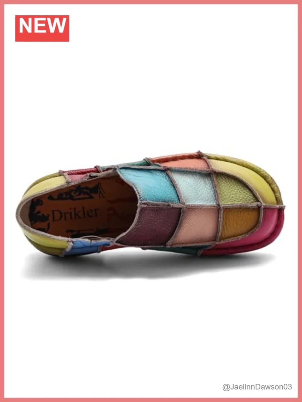 Womens Leather Loafers Round Toe Platform Slip-On Dress Shoes Casual